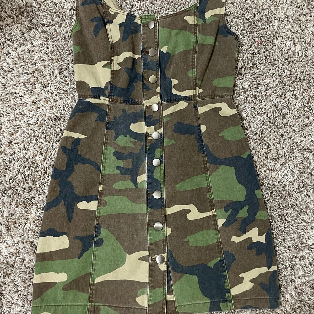 Forever 21 Button Up Camo Dress
